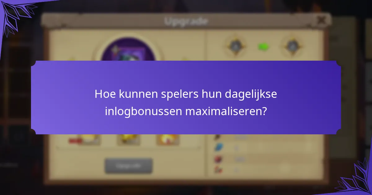 Welke beloningen kunnen spelers verdienen met dagelijkse inlogbonussen?