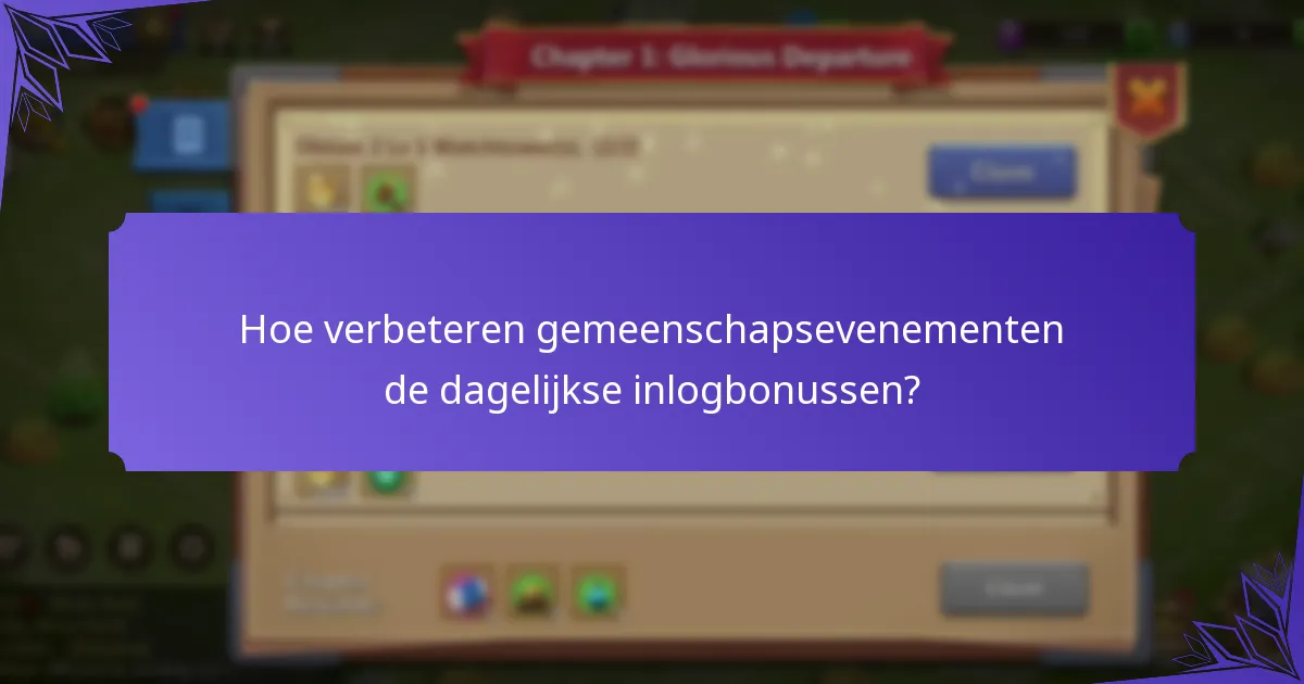 Hoe verbeteren gemeenschapsevenementen de dagelijkse inlogbonussen?